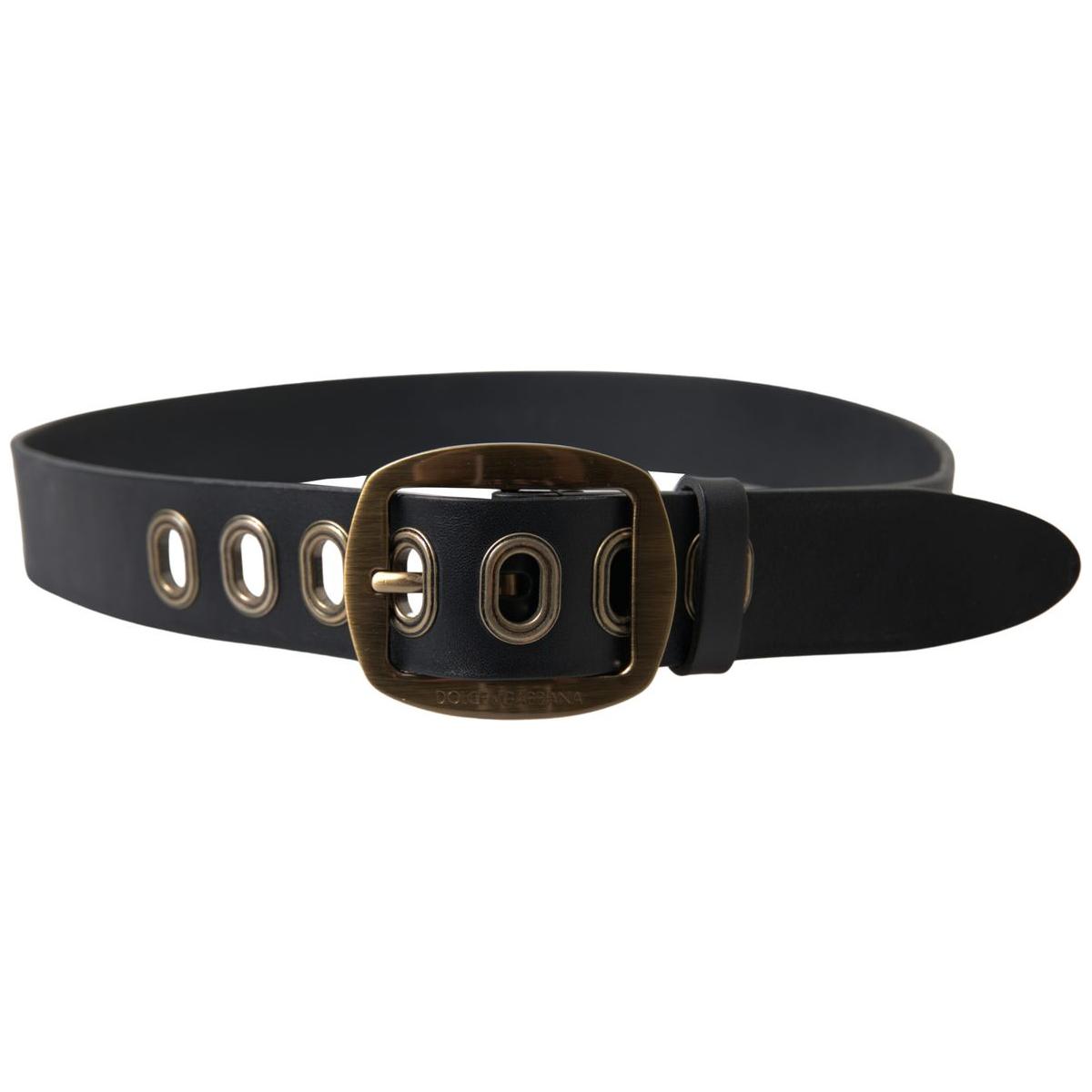 Dolce & Gabbana Sleek Italian Leather Belt with Metal Buckle Dolce & Gabbana