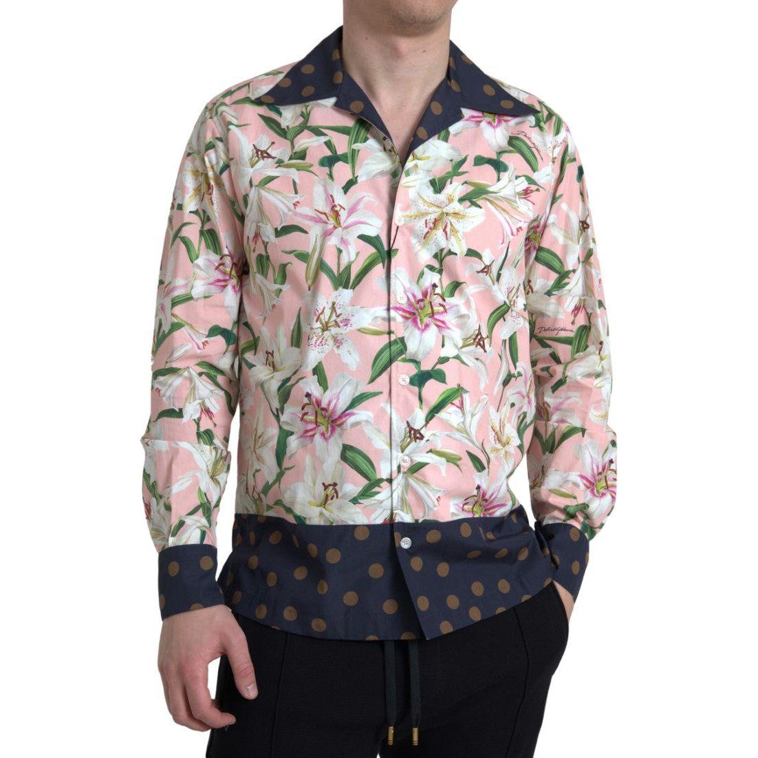 Dolce & Gabbana Elegant Slim Fit Pink Casual Shirt Dolce & Gabbana