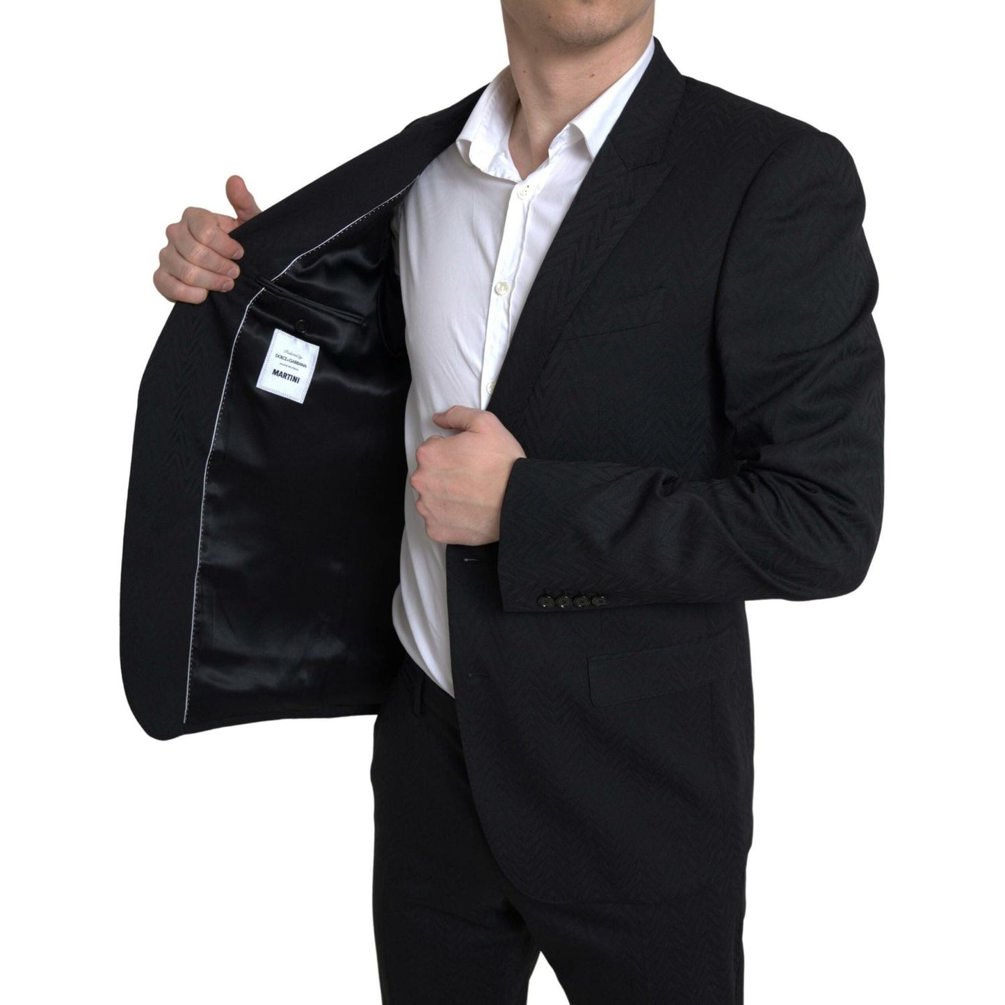 Dolce & Gabbana Exclusive Martini Black Slim Fit Suit Dolce & Gabbana