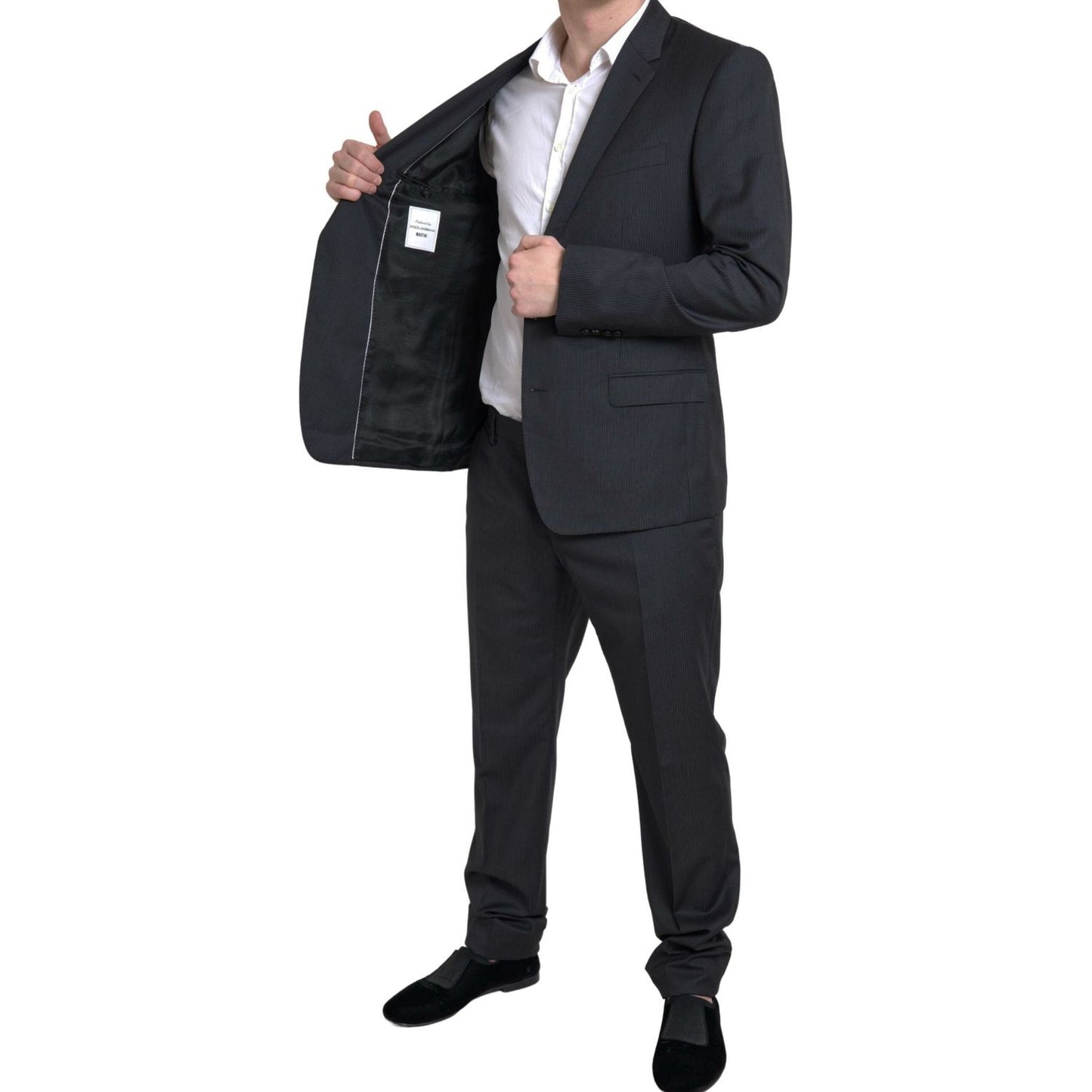 Dolce & Gabbana Elegant Black Two-Piece Slim Fit Suit Dolce & Gabbana