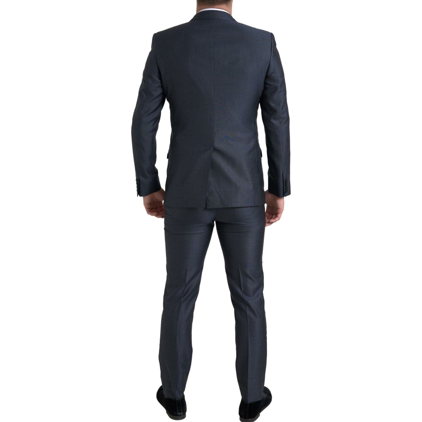 Dolce & Gabbana Elegant Blue Silk Blend Martini Suit Dolce & Gabbana