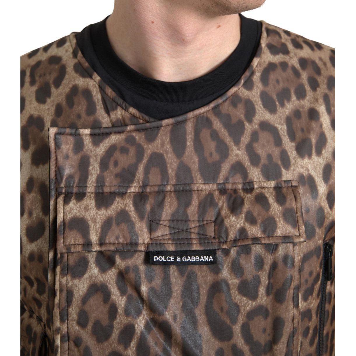 Dolce & Gabbana Silk Leopard Vest Exclusive Sportswear Dolce & Gabbana