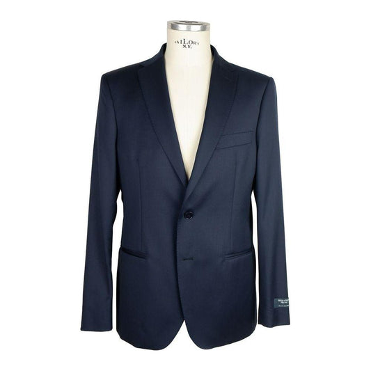 Made in Italy Blue Wool Men Suit Made in Italy