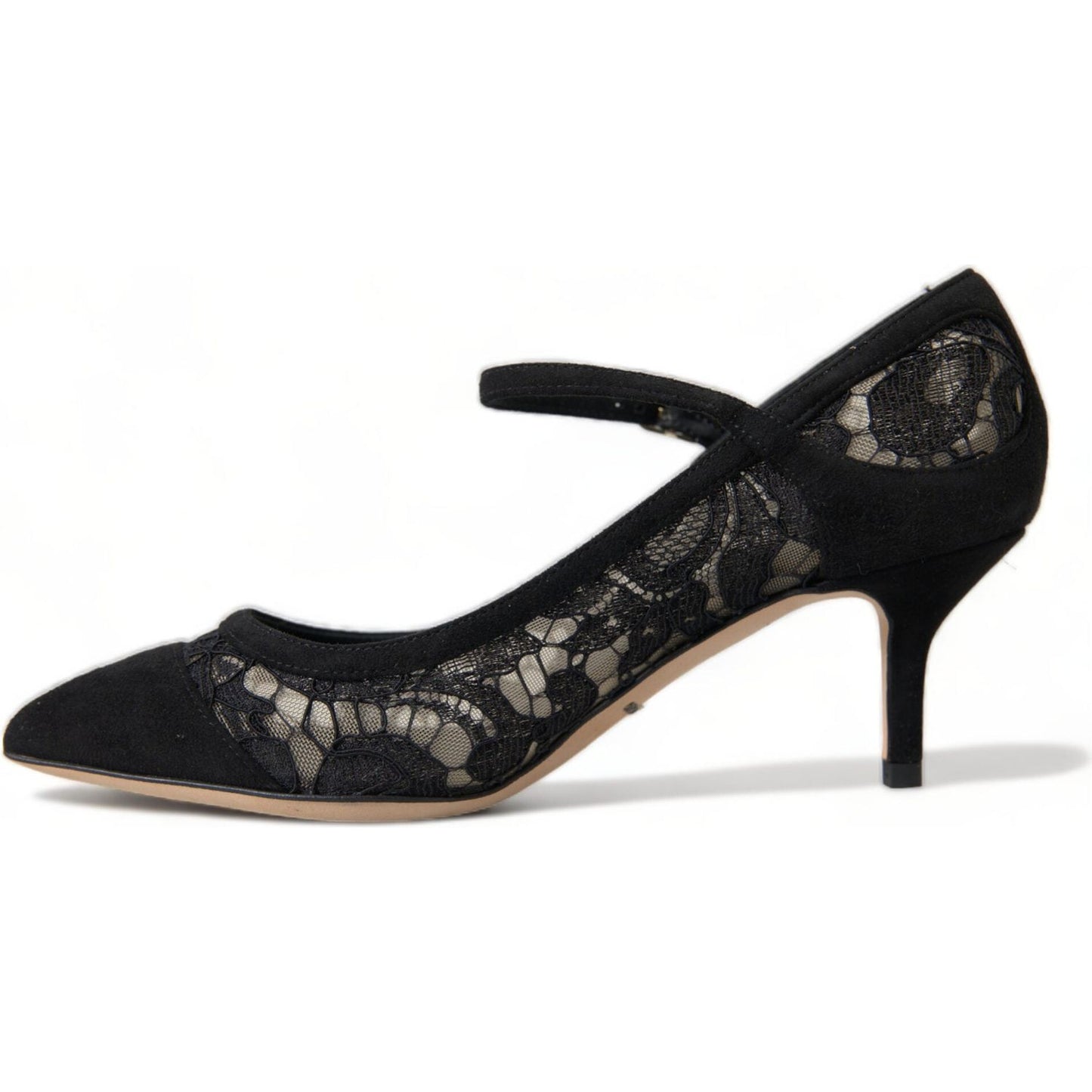 Dolce & Gabbana Elegant Black Taormina Lace Heels Dolce & Gabbana