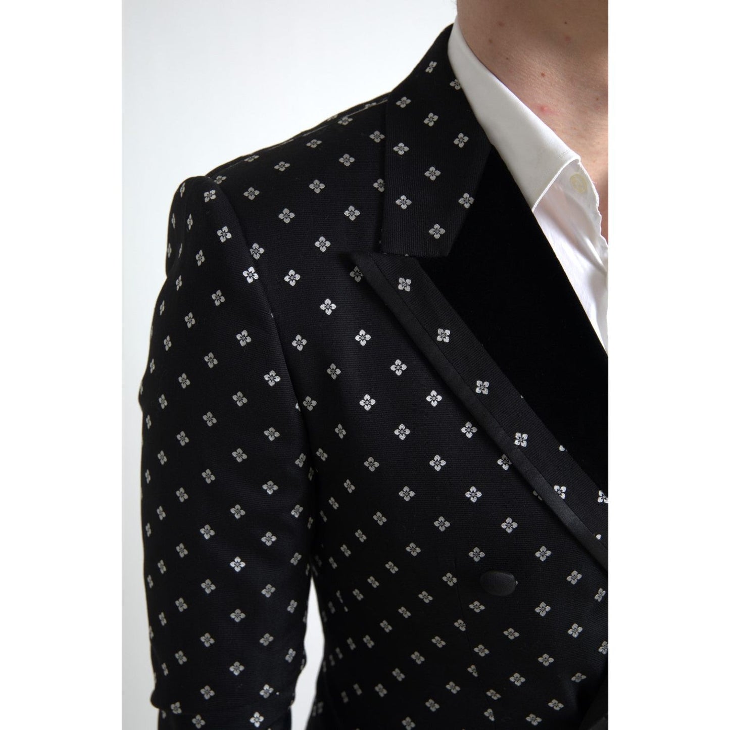 Dolce & Gabbana Elegant Geometric Patterned Slim Blazer Dolce & Gabbana