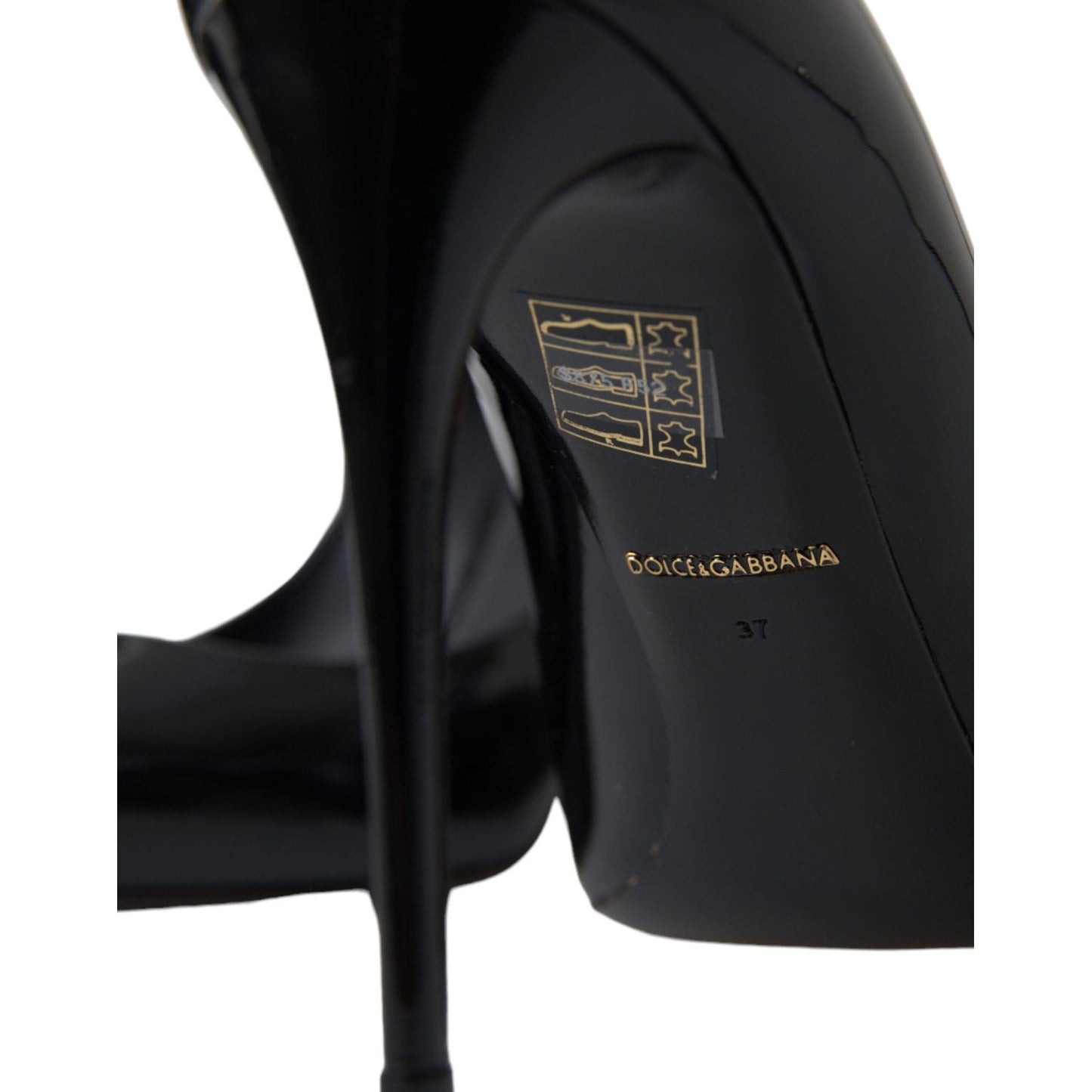 Dolce & Gabbana Elegant Black Patent Stiletto Heels Dolce & Gabbana