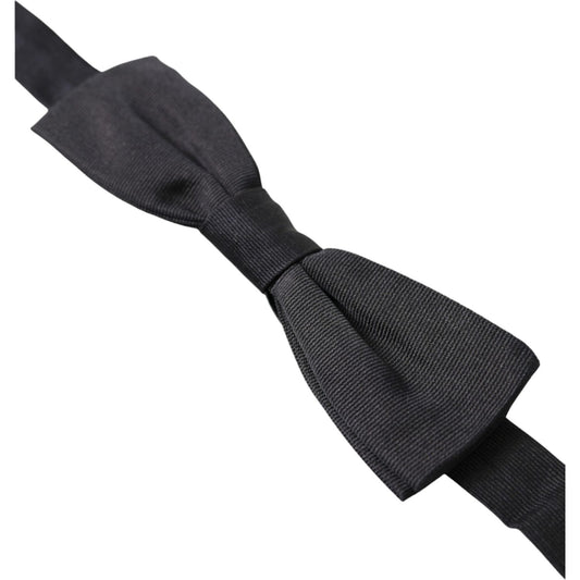 Dolce & Gabbana Elegant Black Silk Bow Tie Dolce & Gabbana