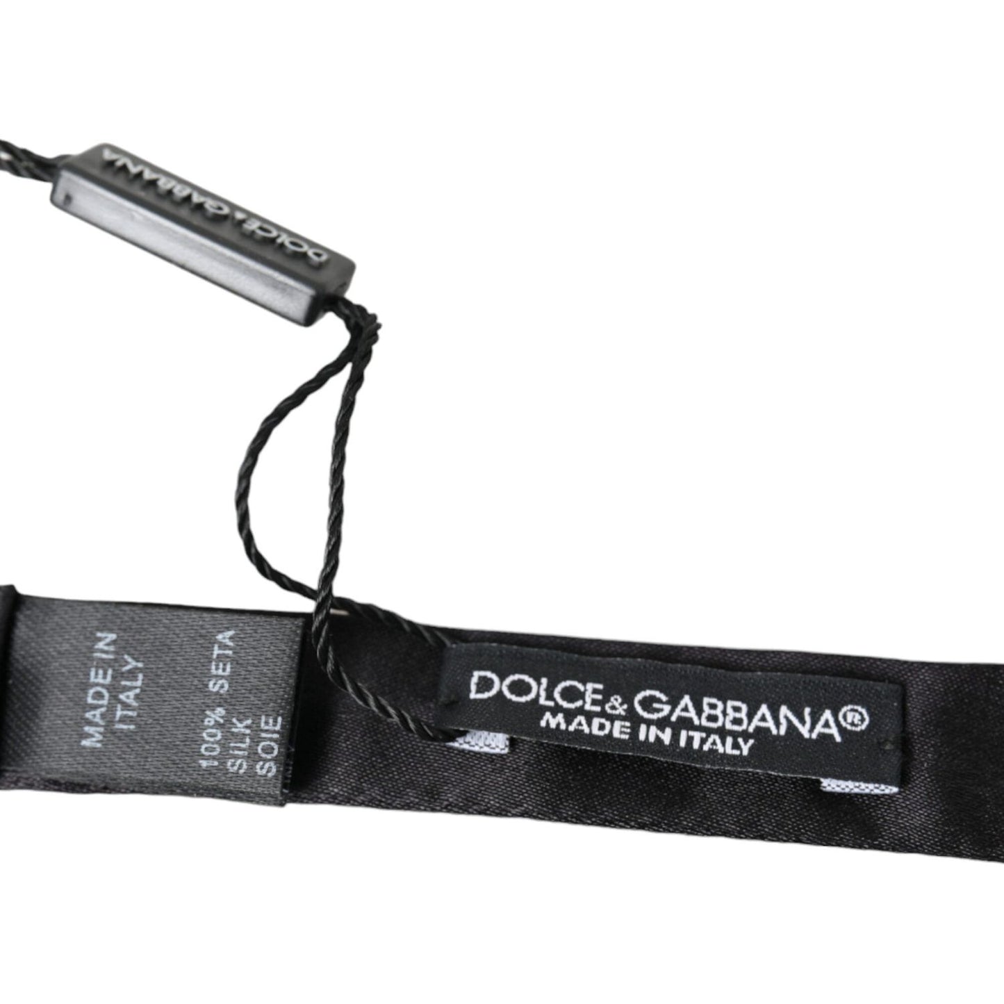 Dolce & Gabbana Elegant Silk Black Bow Tie for Gentleman Dolce & Gabbana