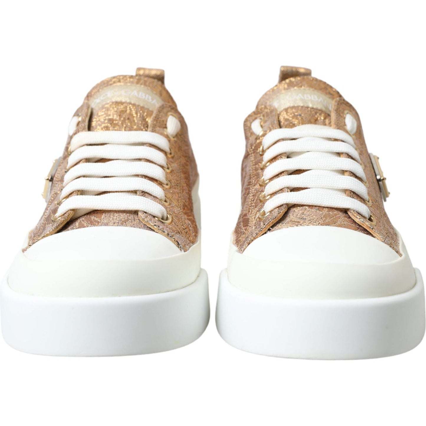 Dolce & Gabbana Elegant Gold Low-Top Sneakers - Chic Comfort Footwear Dolce & Gabbana