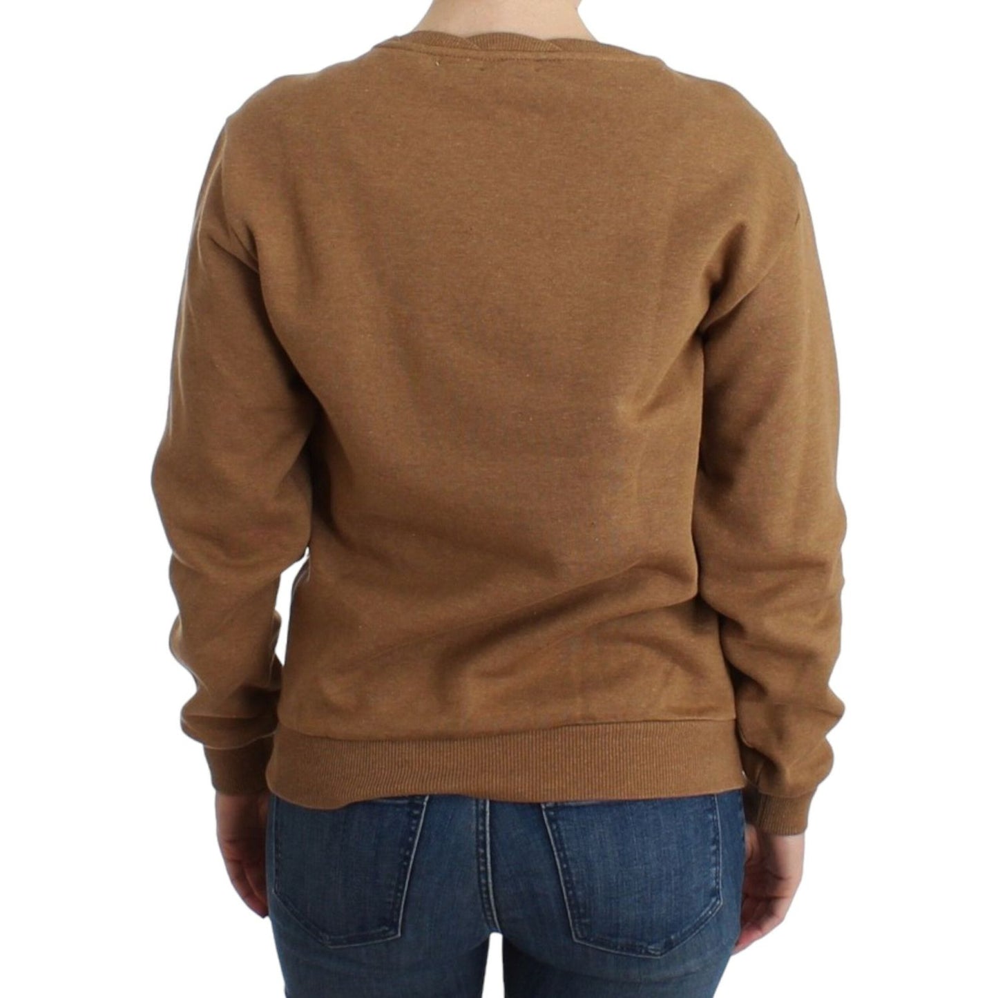 John Galliano Chic Brown Crewneck Cotton Sweater John Galliano