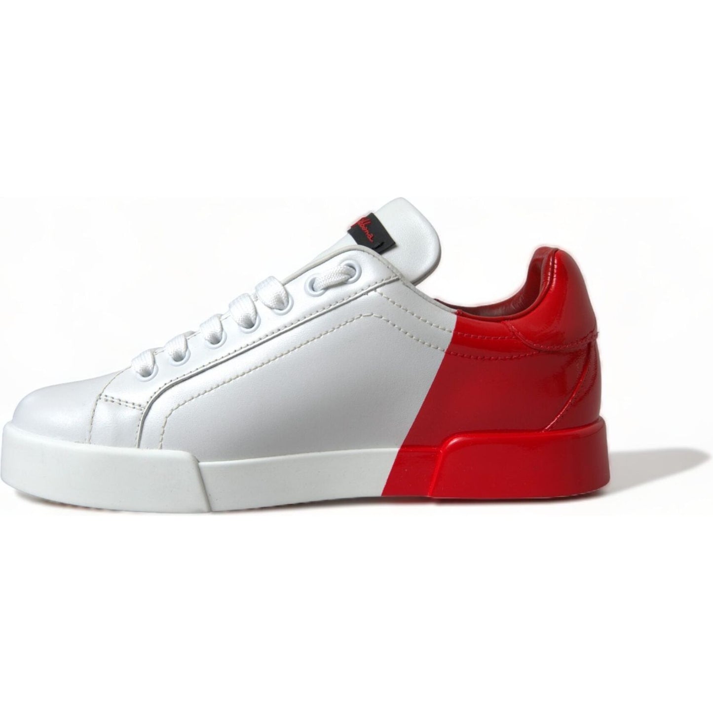 Dolce & Gabbana Elegant White Leather Portofino Sneakers Dolce & Gabbana