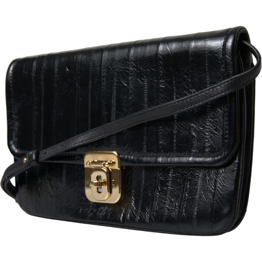 Dolce & Gabbana Elegant Eelskin Leather Shoulder Bag Dolce & Gabbana