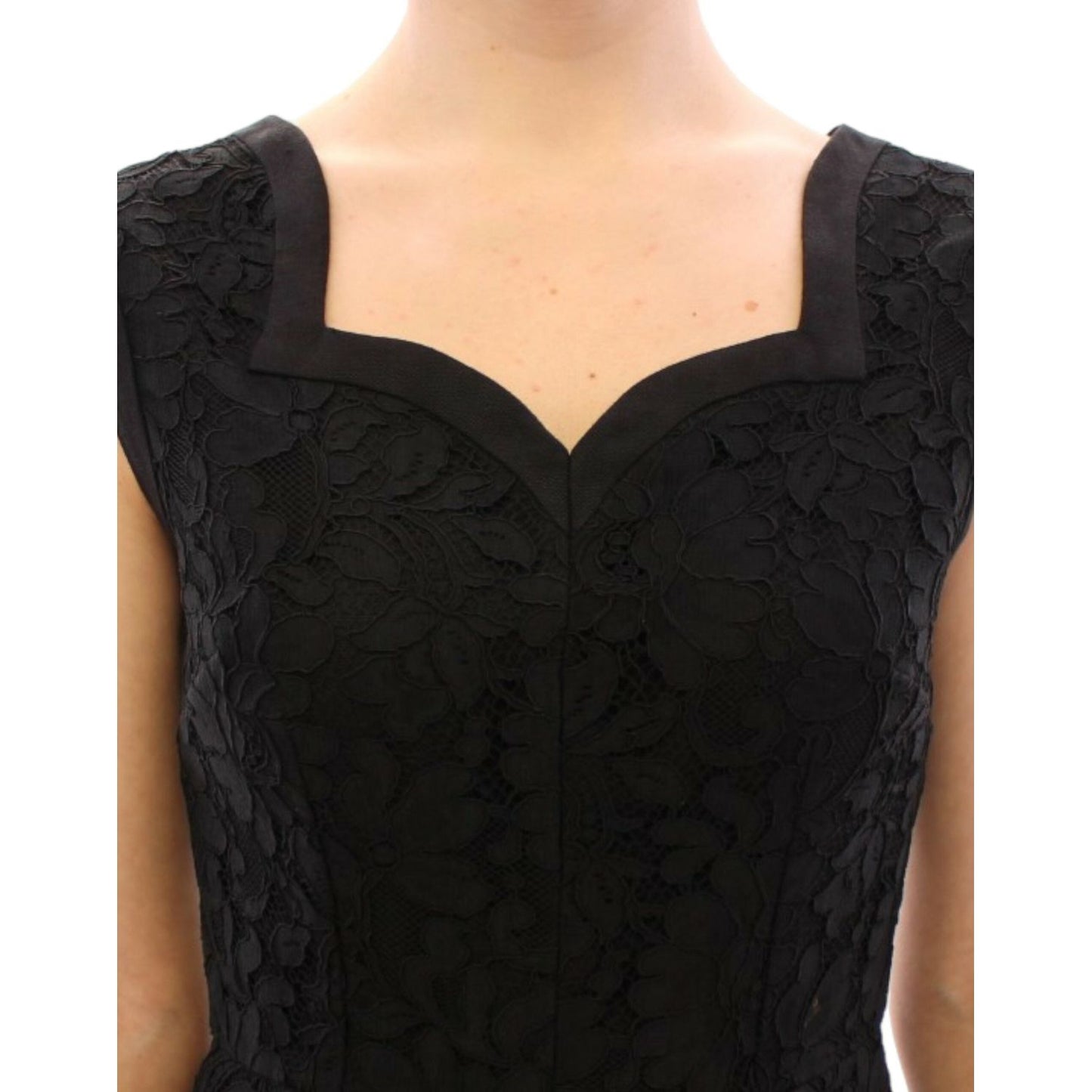 Dolce & Gabbana Elegant Black Floral Lace Dress Dolce & Gabbana