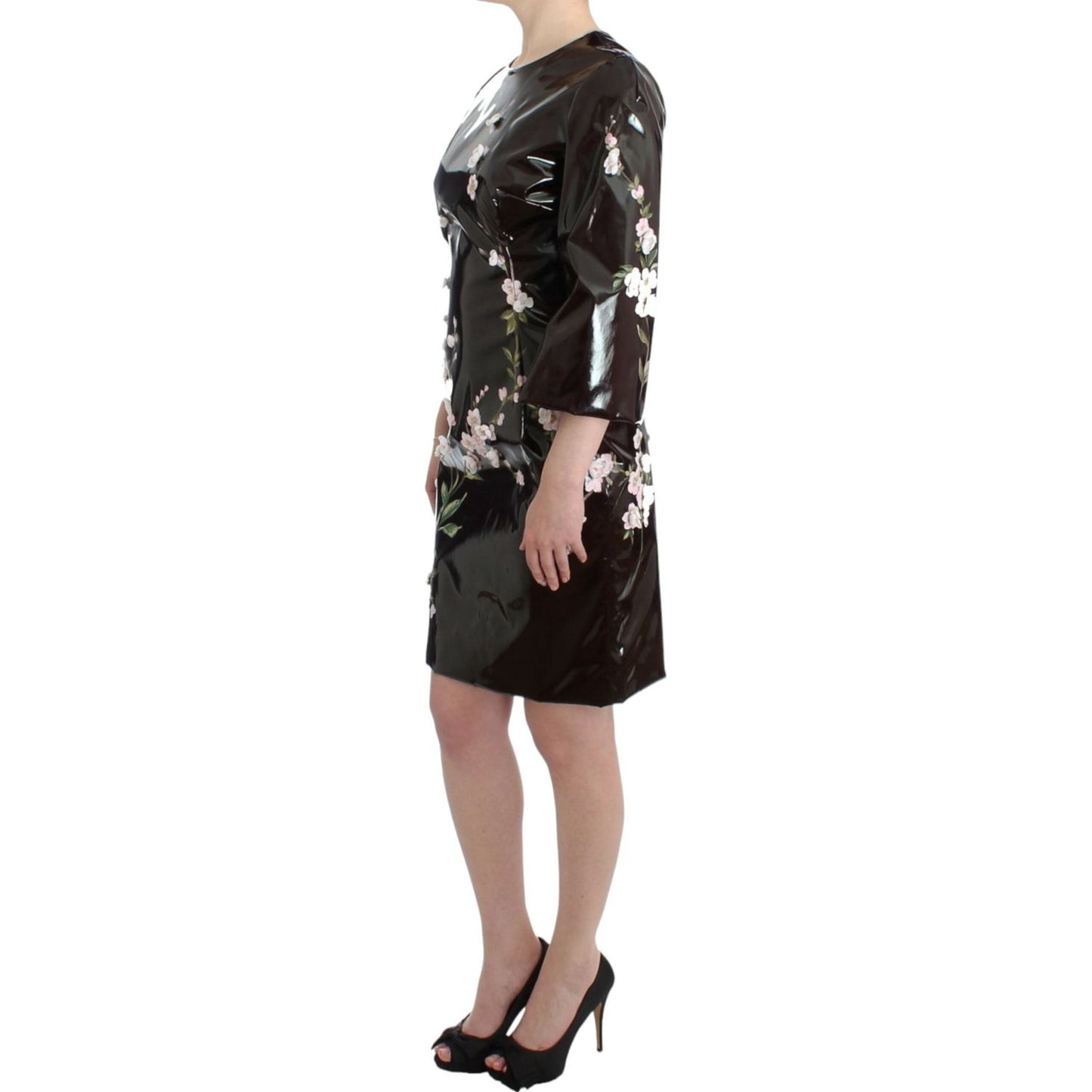 Dolce & Gabbana Elegant Floral Embellished Shift Dress Dolce & Gabbana