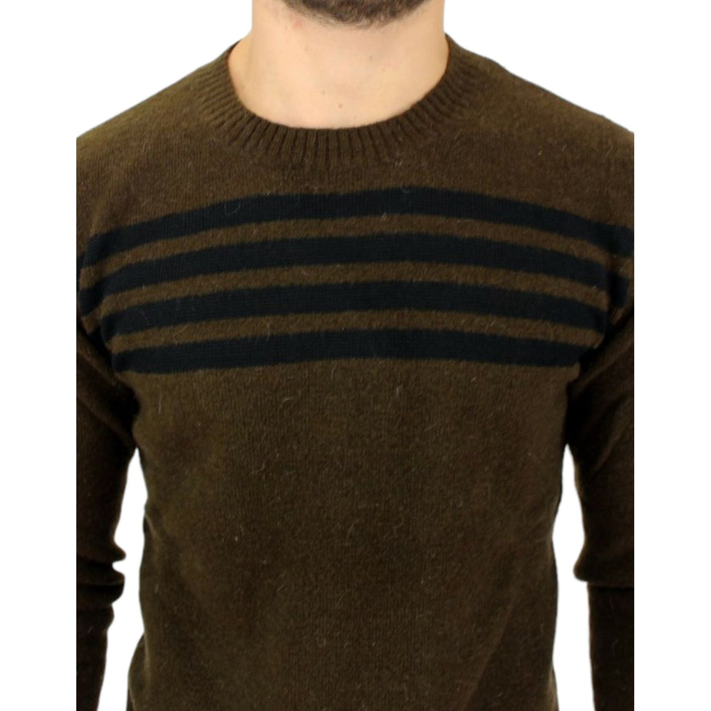 Costume National Elegant Crewneck Striped Sweater Pullover Costume National