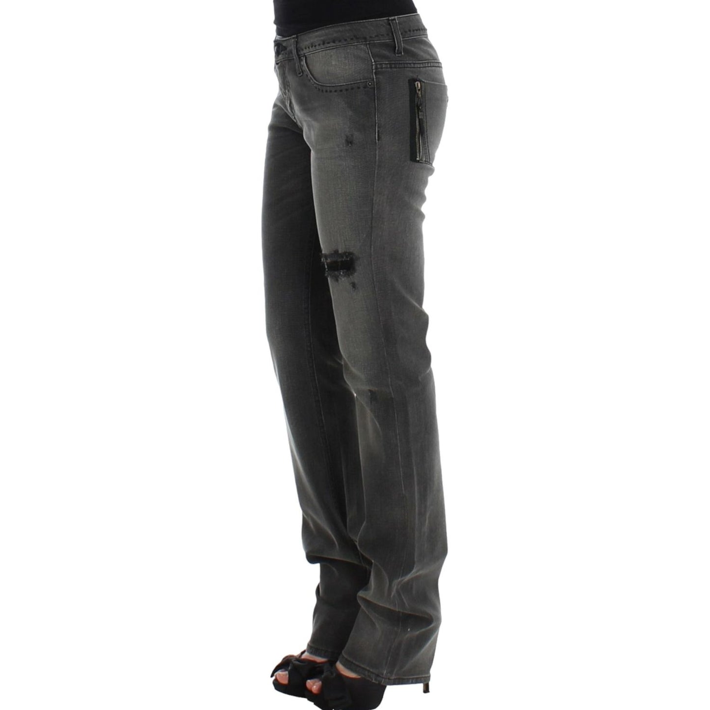 Costume National Chic Gray Straight Leg Denim Delight Costume National