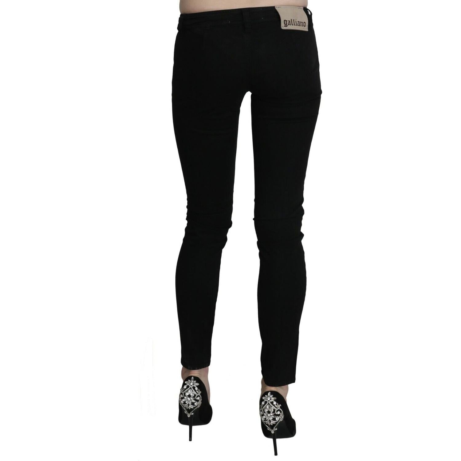 Dolce & Gabbana Chic Black Low Waist Slim Fit Skinny Jeans