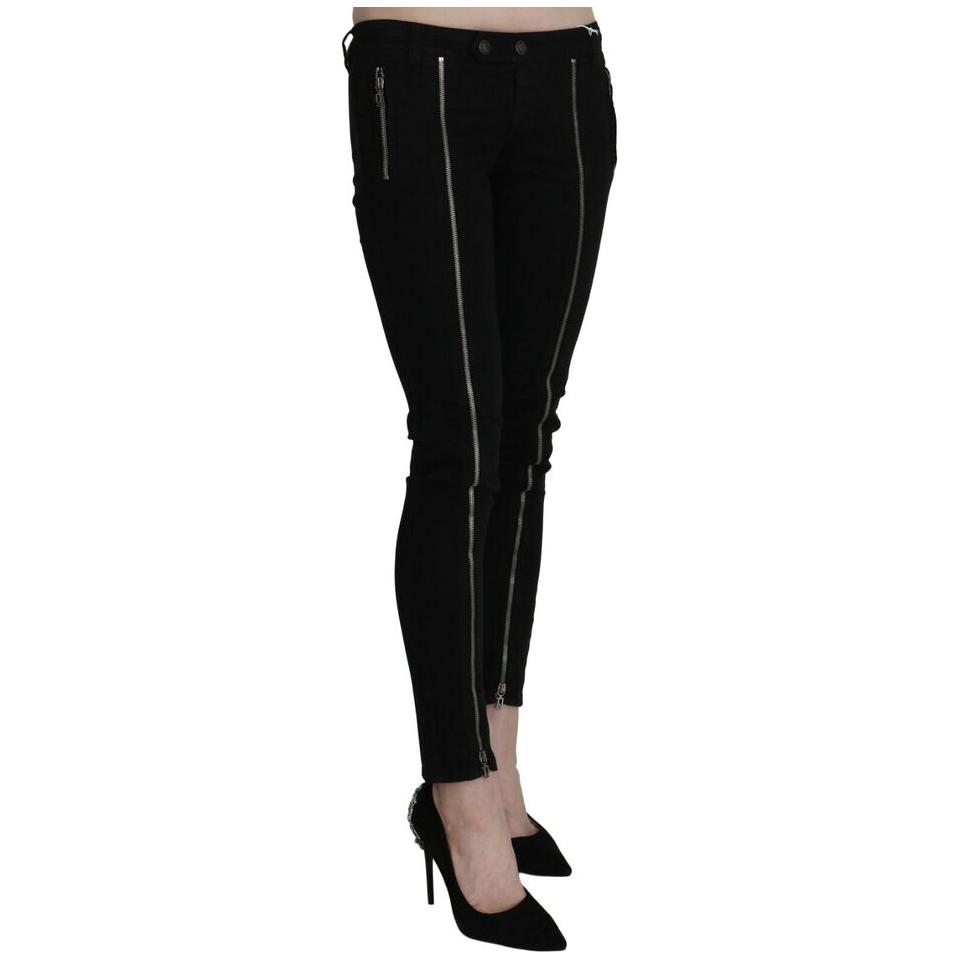 Dolce & Gabbana Chic Black Low Waist Slim Fit Skinny Jeans