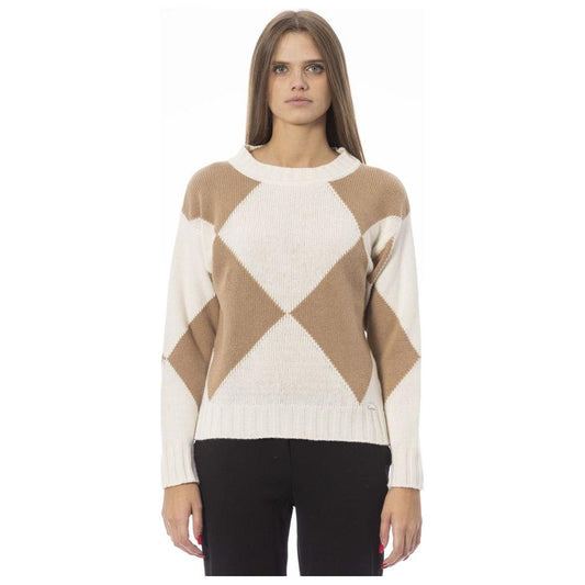 Baldinini Trend Beige Wool Women Sweater Baldinini Trend