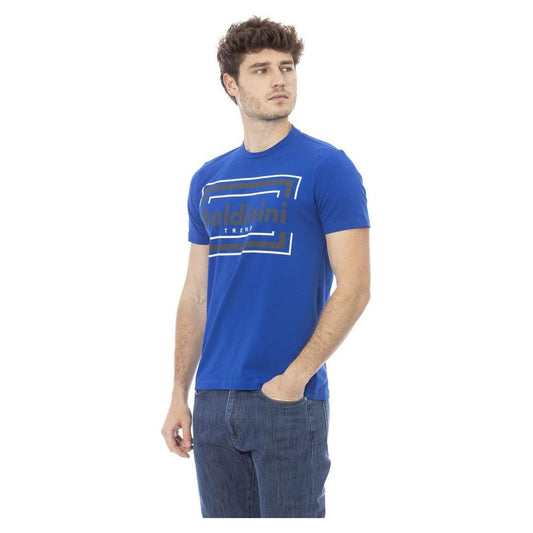 Baldinini Trend Blue Cotton Men T-Shirt Baldinini Trend