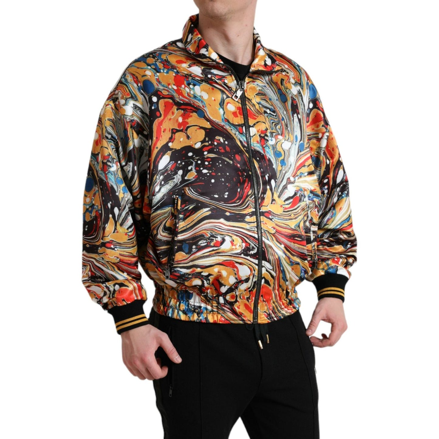 Dolce & Gabbana Colorful Abstract Bomber Jacket Dolce & Gabbana