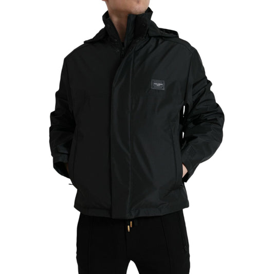 Dolce & Gabbana Sleek Black Windbreaker Jacket Dolce & Gabbana