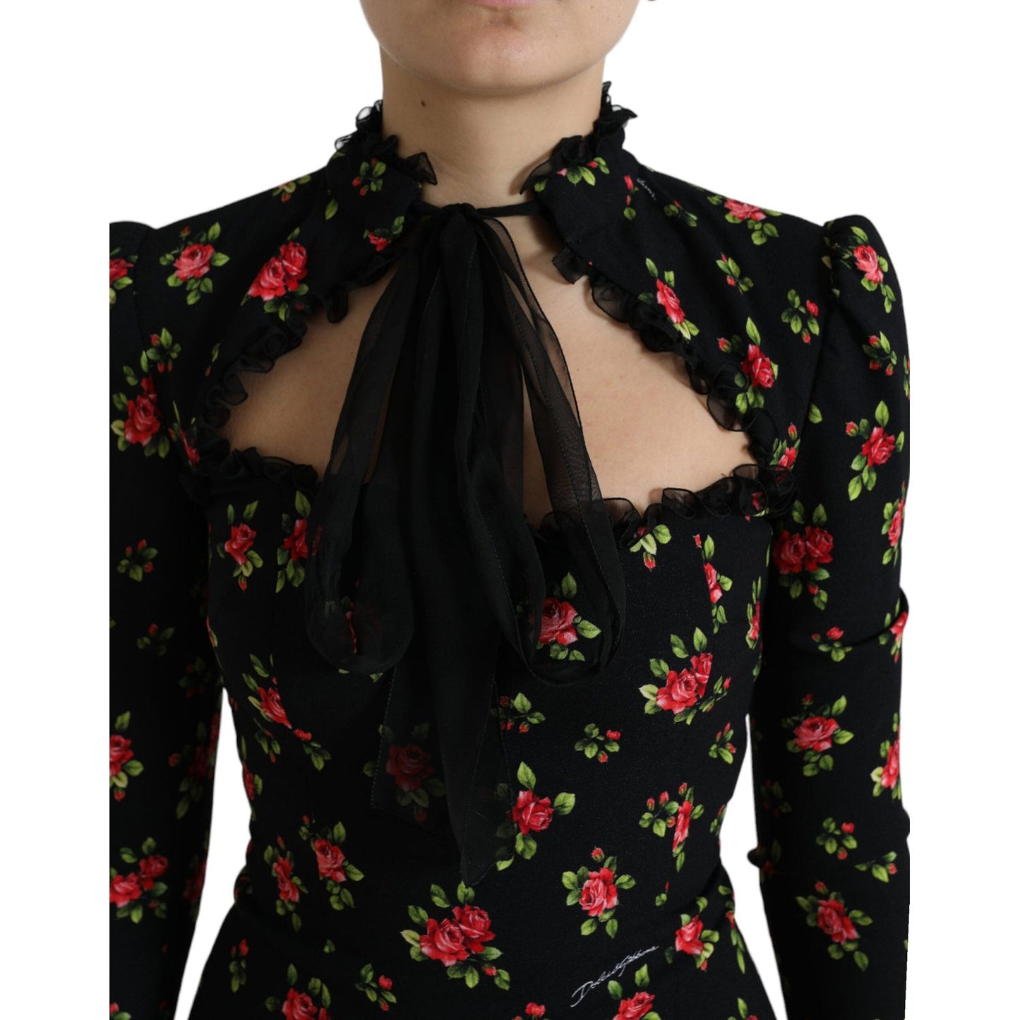 Dolce & Gabbana Elegant Floral A-Line Mini Dress Dolce & Gabbana