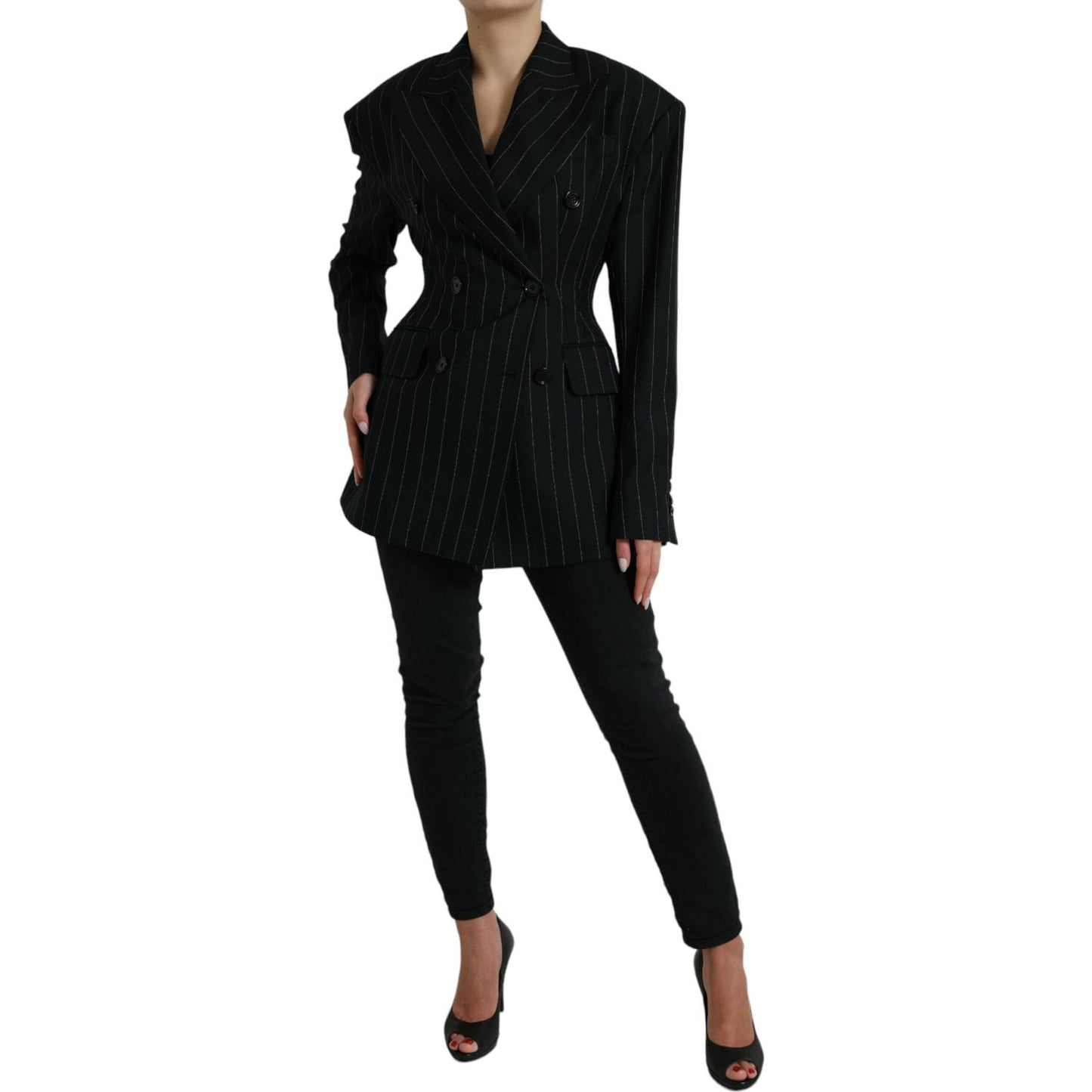 Dolce & Gabbana Elegant Striped Virgin Wool Blazer Dolce & Gabbana