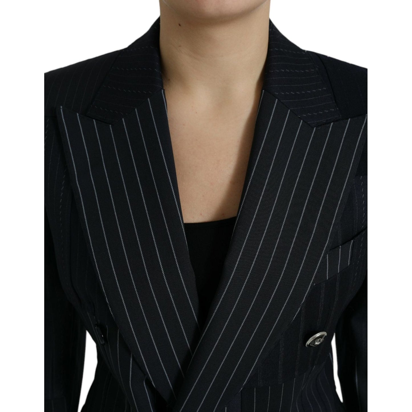 Dolce & Gabbana Elegant Striped Virgin Wool Blazer Dolce & Gabbana