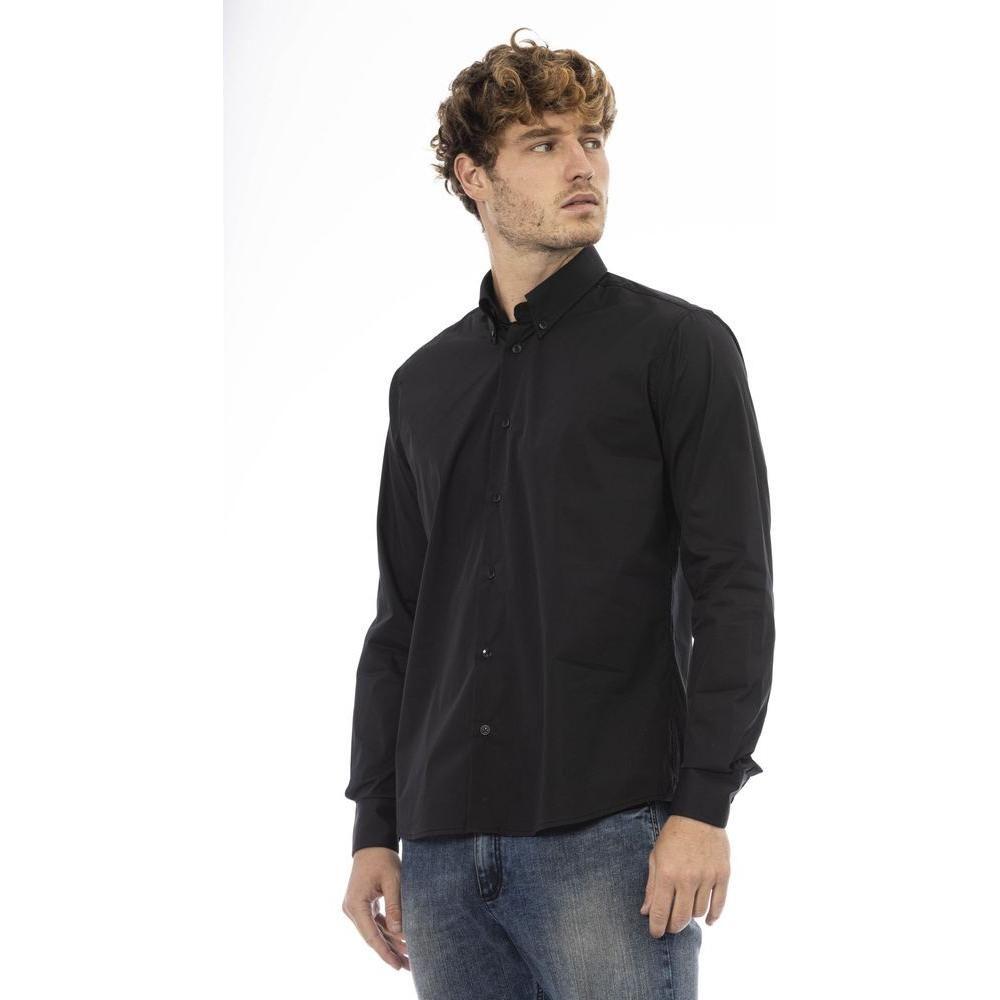 Baldinini Trend Black Cotton Men Shirt