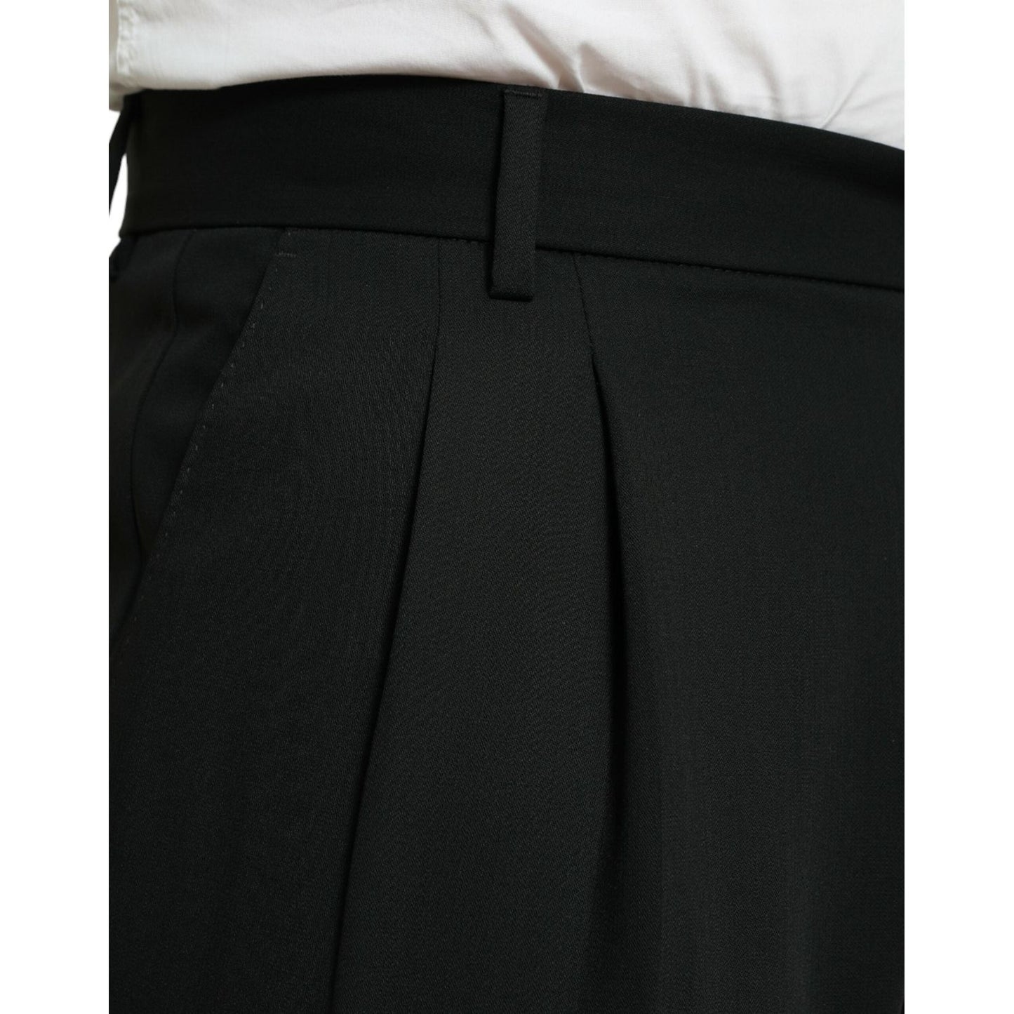 Dolce & Gabbana Elegant Black Wool Dress Pants Dolce & Gabbana