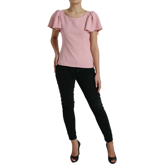 Dolce & Gabbana Chic Pink Bell Sleeve Top Dolce & Gabbana