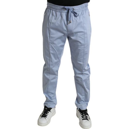 Dolce & Gabbana Elegant Light Blue Jogger Pants for Men Dolce & Gabbana