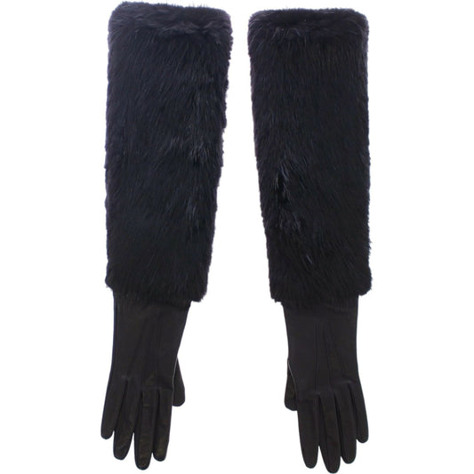 Dolce & Gabbana Elegant Elbow Length Leather Gloves Dolce & Gabbana