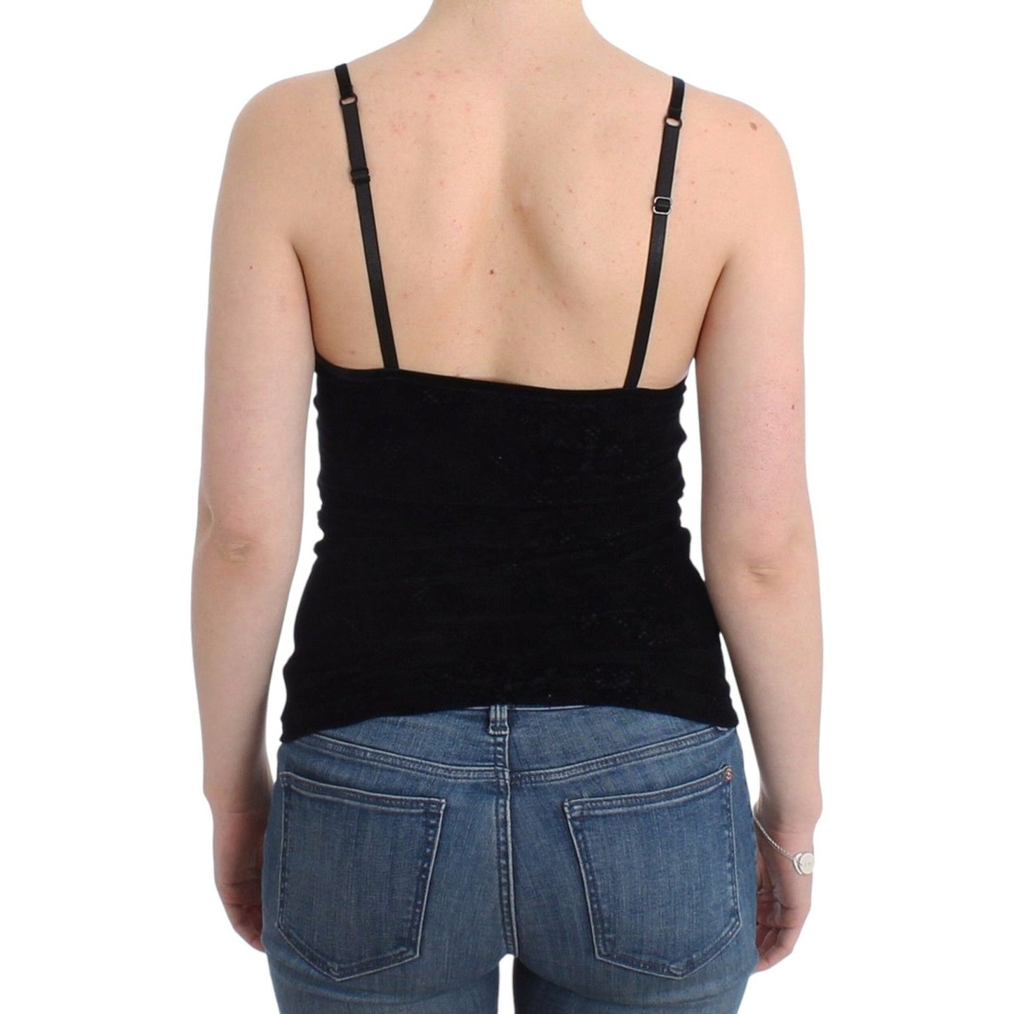 Ermanno Scervino Elegant Black Cami Lingerie Top Ermanno Scervino