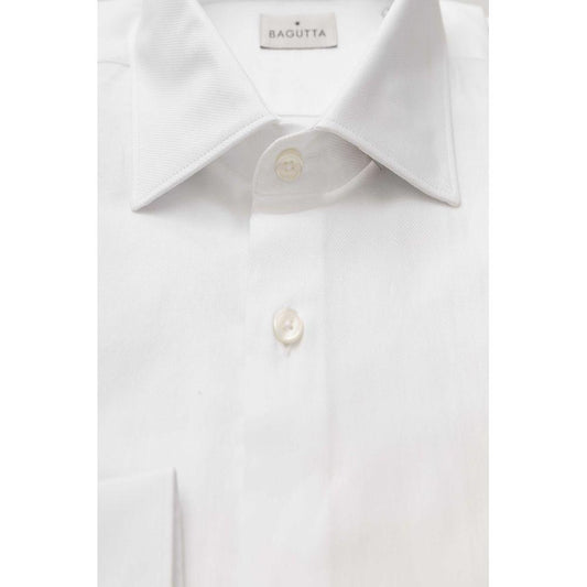 Bagutta White Cotton Men Shirt Bagutta