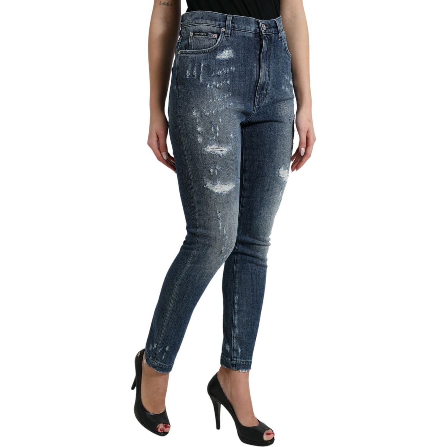 Dolce & Gabbana Elegant High Waist Stretch Denim Jeans Dolce & Gabbana