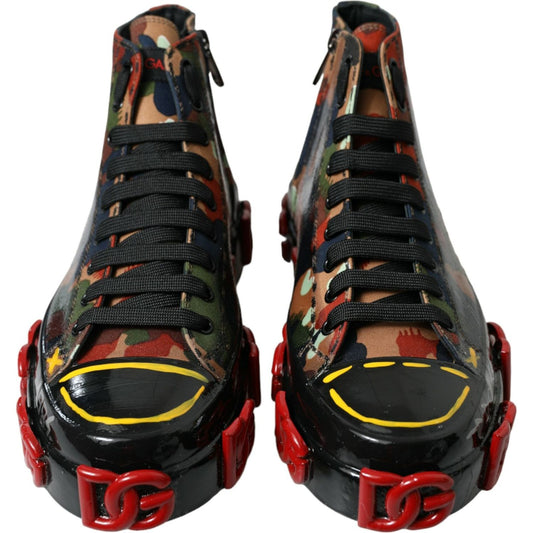 Dolce & Gabbana Chic Multicolor High-Top Sneakers Dolce & Gabbana