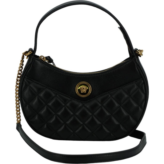 Versace Elegant Half Moon Leather Shoulder Bag Versace