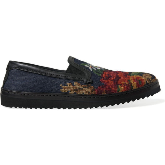 Dolce & Gabbana Elegant Multicolor Floral Loafers Dolce & Gabbana