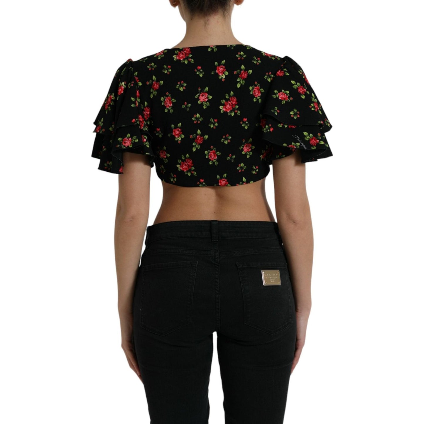 Dolce & Gabbana Floral Print Cropped Top Luxe Fashion Dolce & Gabbana