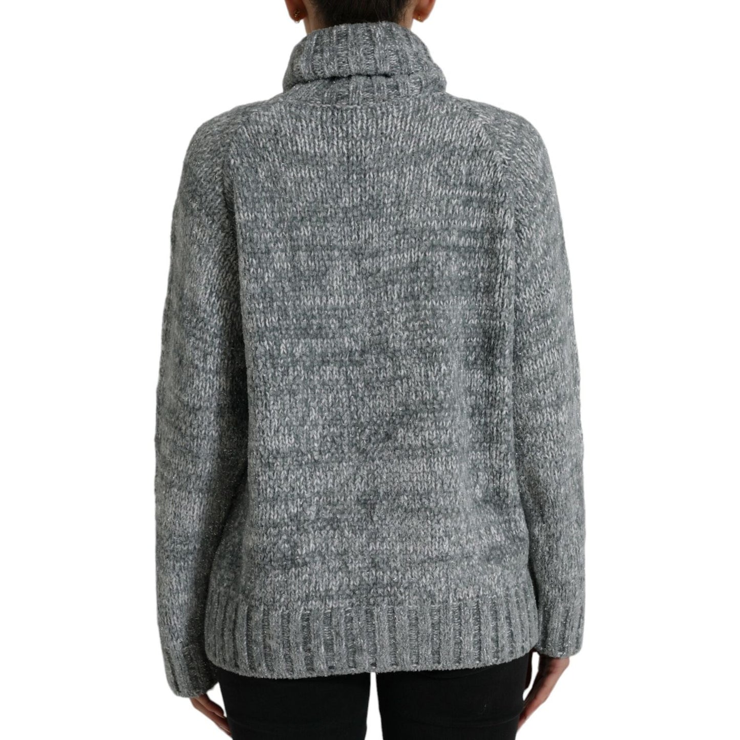 Dolce & Gabbana Elegant Gray Cashmere Blend Turtleneck Pullover Dolce & Gabbana