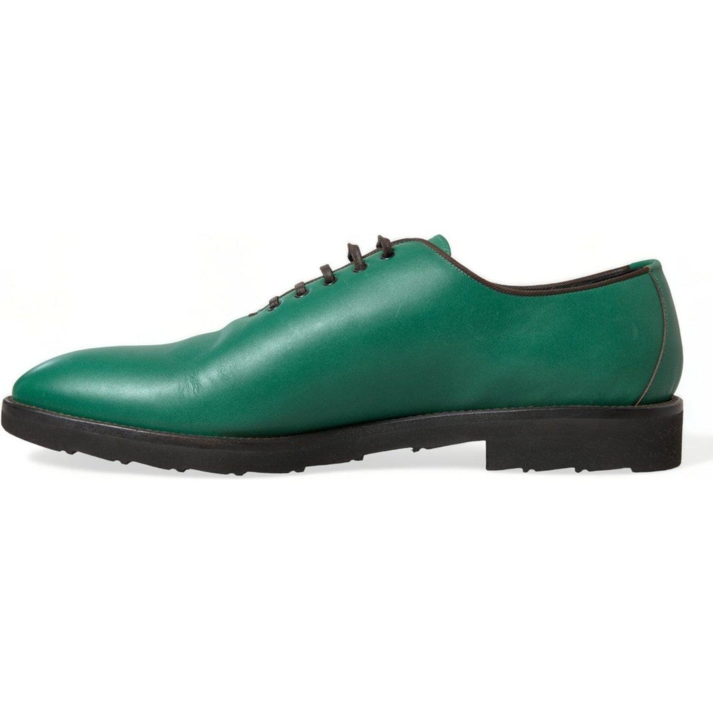 Dolce & Gabbana Elegant Green Leather Oxford Dress Shoes Dolce & Gabbana