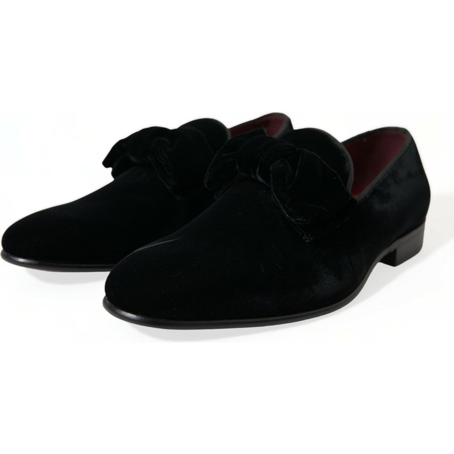 Dolce & Gabbana Elegant Black Velvet Loafers - Men's Luxury Footwear Dolce & Gabbana