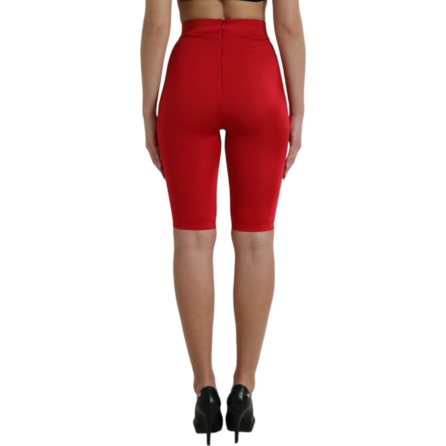 Dolce & Gabbana Chic Red High Waist Leggings Pants Dolce & Gabbana