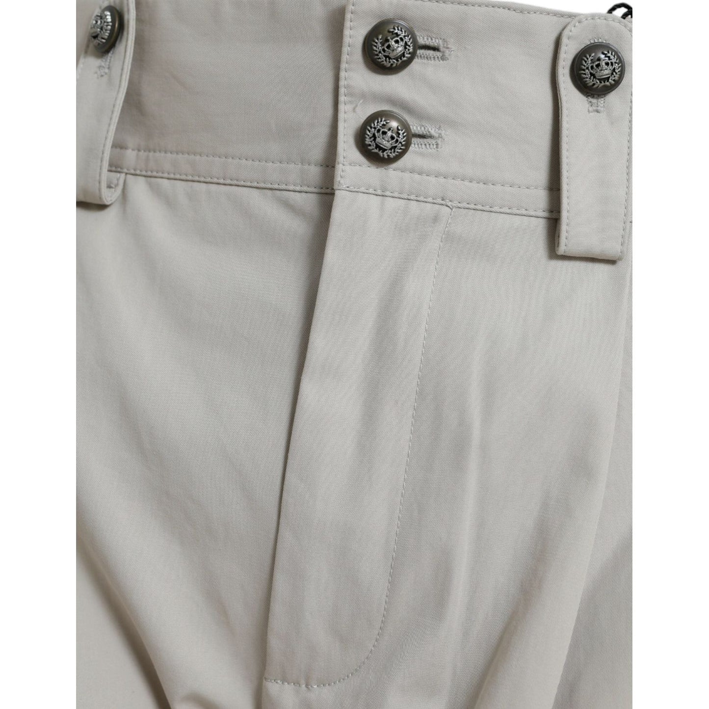 Dolce & Gabbana High-Waisted Tapered Fashion Pants - Beige Dolce & Gabbana