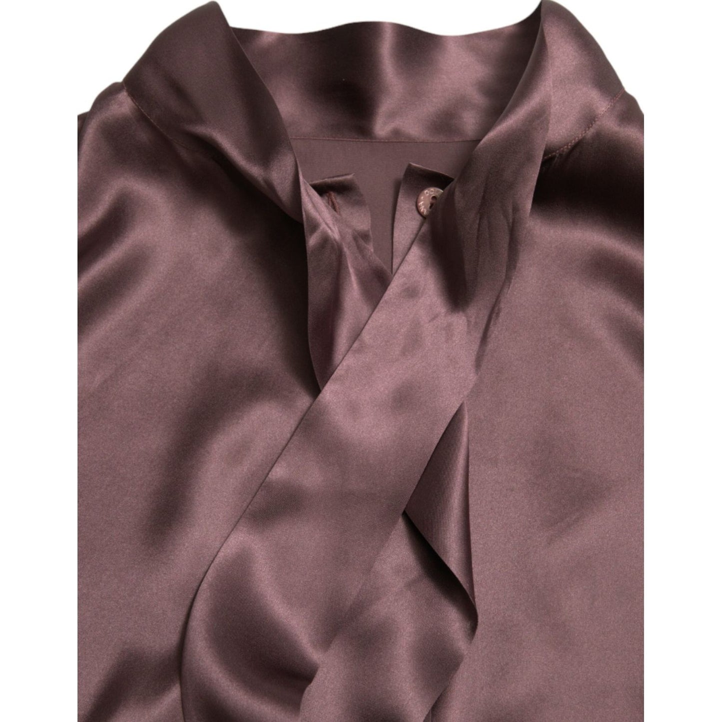 Dolce & Gabbana Elegant Silk Ascot Collar Blouse Dolce & Gabbana