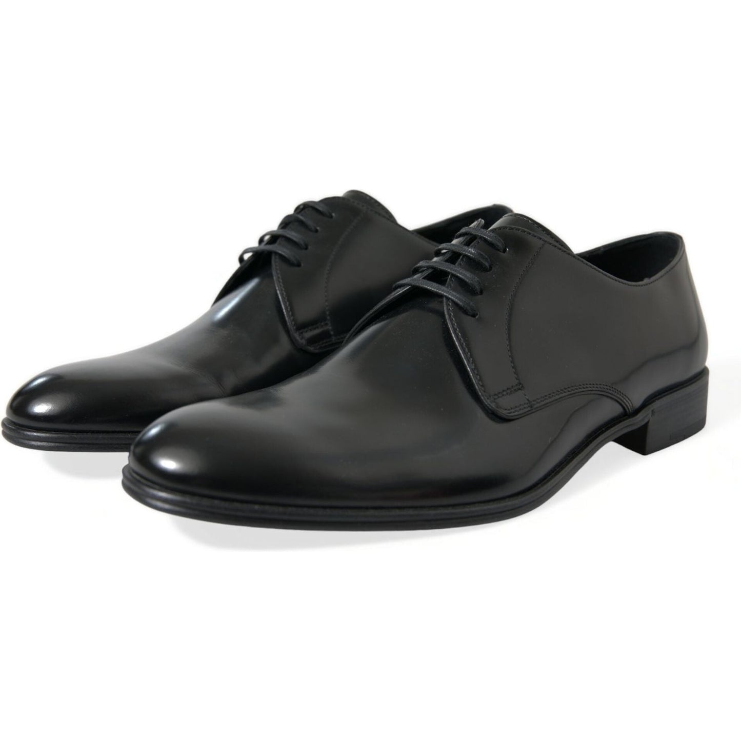 Dolce & Gabbana Elegant Black Leather Derby Formal Shoes Dolce & Gabbana