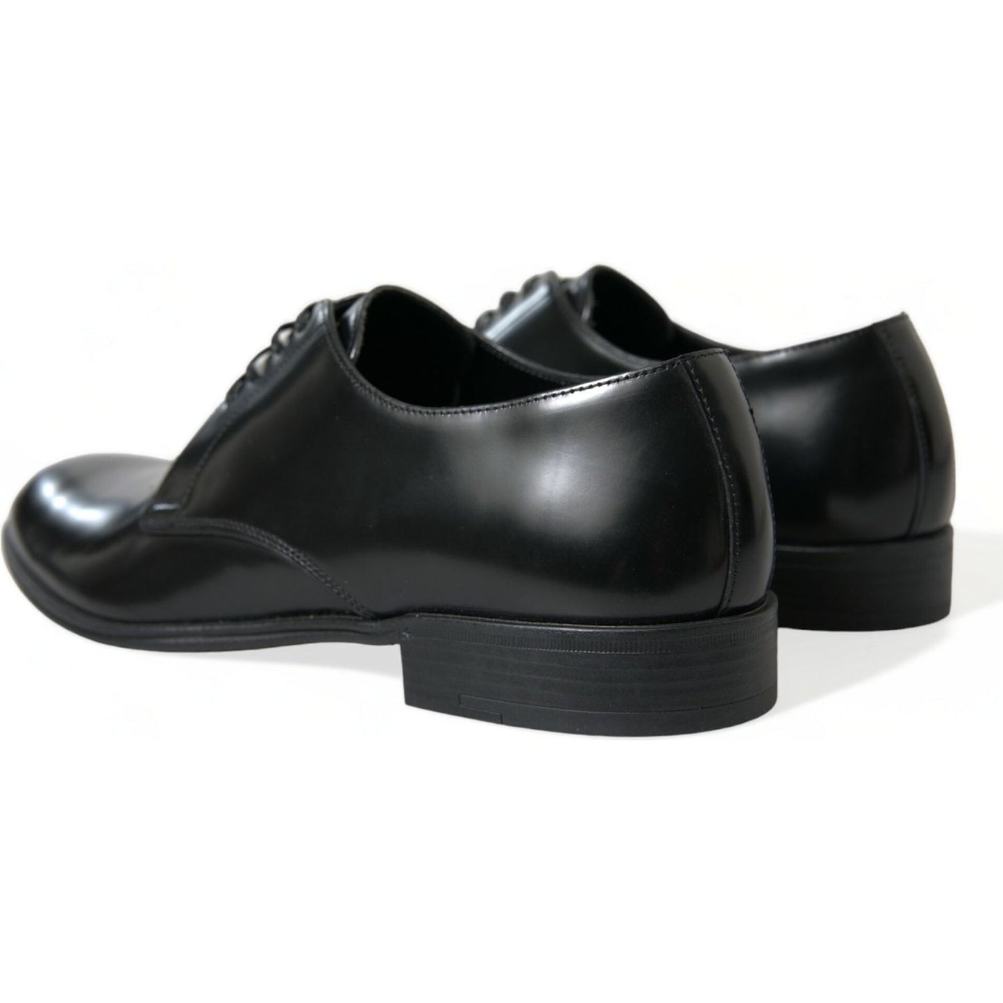 Dolce & Gabbana Elegant Black Leather Derby Formal Shoes Dolce & Gabbana