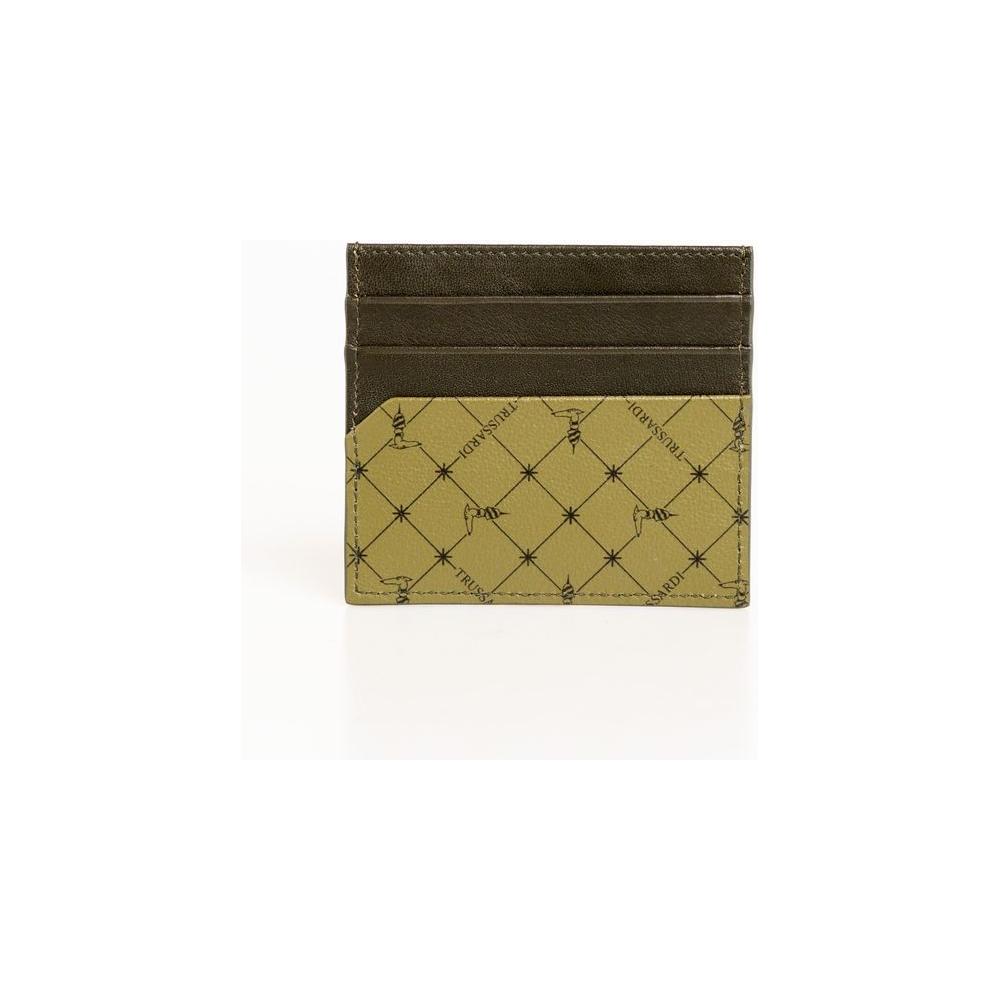 Trussardi Green Leather Men Wallet Trussardi